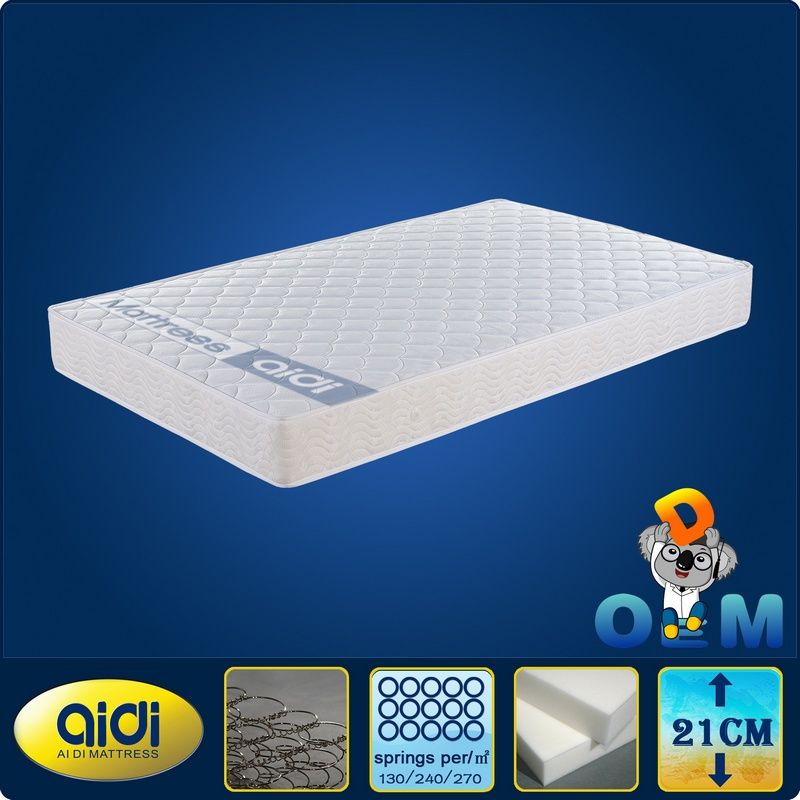 Promotion durable tricot fabric cover pocket spring mattress