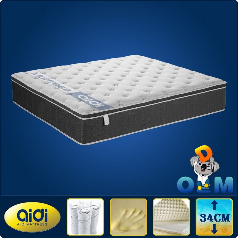 Promotion durable tricot fabric cover pocket spring mattress