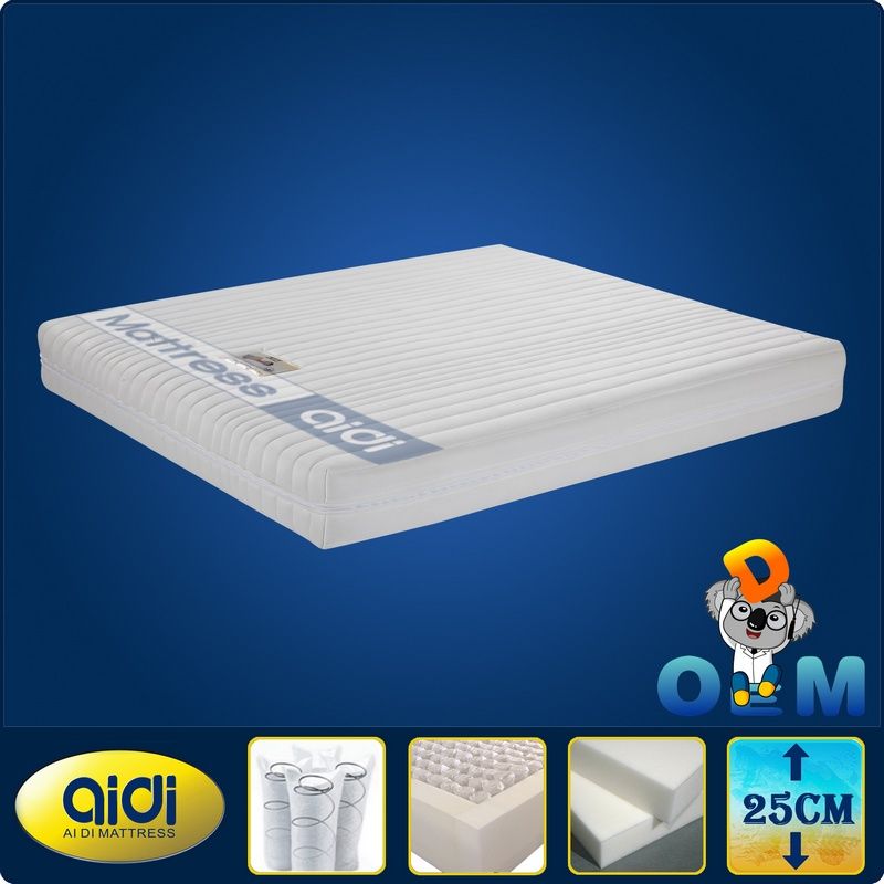 promotion royal and comfortable latex pocket spring mattress with low price