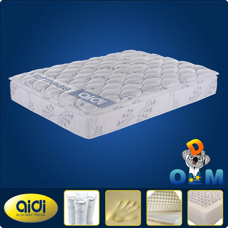 promotion royal and comfortable latex pocket spring mattress with low price 