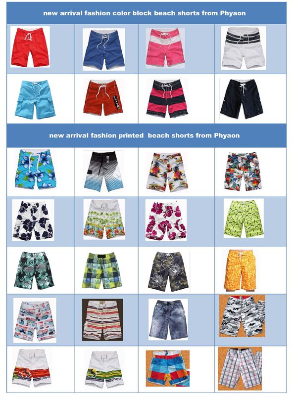 Floral Plain Velcro Cheap Mens Beach Shorts Cheap Board Shorts