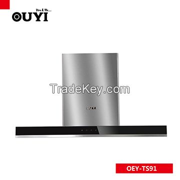 90cm T-shape Copper Motor Touch Control stainless steel range hoods