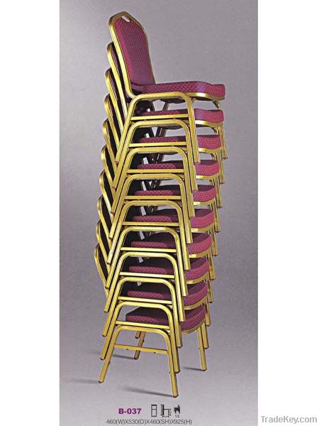 Stacking Aluminum Hotel Banquet Wedding Metal Hall Dining Chair (B-039)