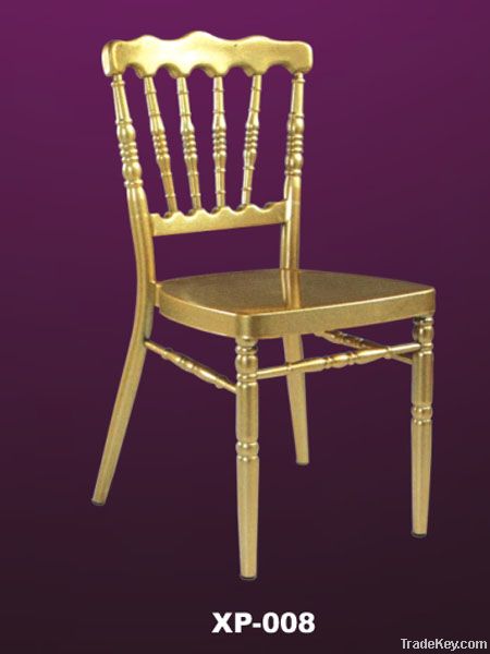 Stacking Aluminum Hotel Banquet Wedding Metal Hall Dining Chair (B-039