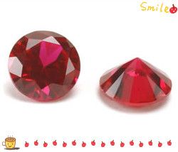 AAA Lab-created 5#  Ruby synthetic Corundum round shapes in sizes 1.0mm--5.0mm