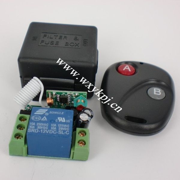 12V 1CH Fixed code remote control switch system-Receiver&Transmitter