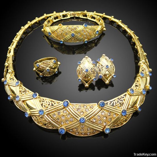 classic gola plating jewelry exquisite fashion bracelet Blue crystal j