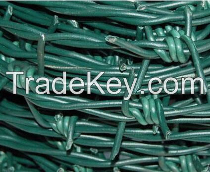 Cheap electro/pvc coated barbed wire