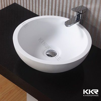 Acrylic Solid Surface Artificial Stone Bathroom Wash Basin