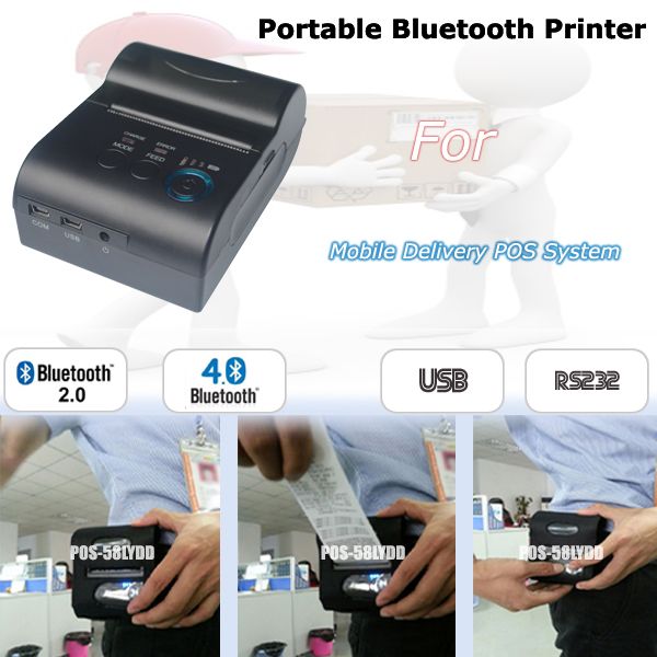 mini mobile blue-tooth receipt printer