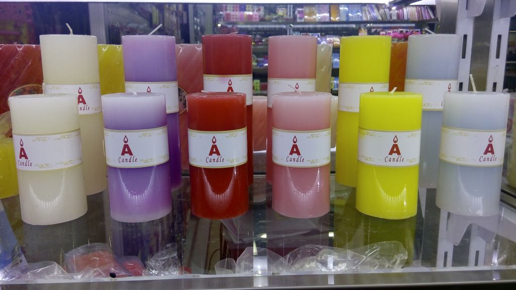 colorful candle with scent
