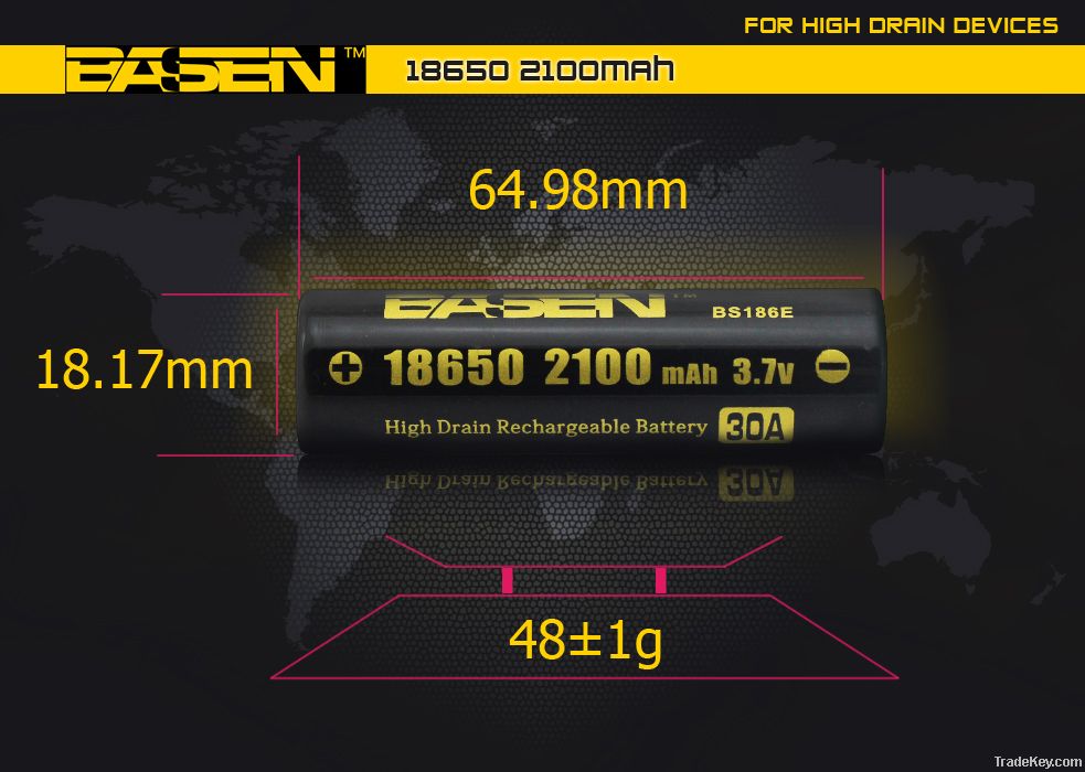 Basen Power 18650 2100mAh 3.7V IMR rechargeable battery