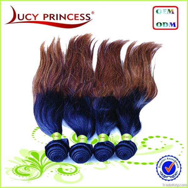 Wholesale hair two color virgin Brazilian hair weave