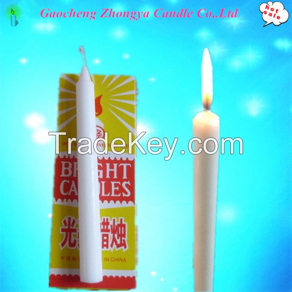 Hot sale uncolored unscented smokeless white candle factory price