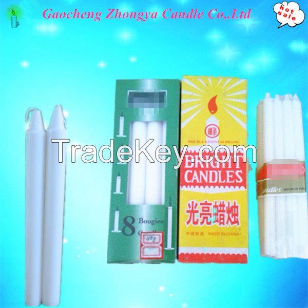 Hot sale uncolored unscented smokeless white candle factory price