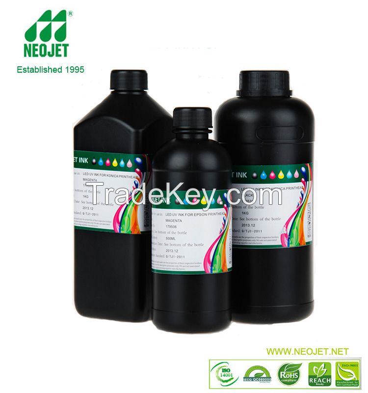 competitive price curable UV ink for Konica Epson Sepctra Ricoh printers from china factory