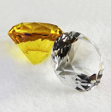 machine made crystal diamond paperweight, crystal wedding favor, diamond crystal gift