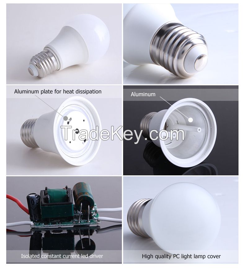 2015 year New Energy Saving LED Plastic Aluminium Bulb A60/A65/A70