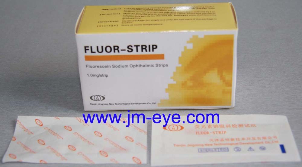 Fluorescein sodium ophthalmic strips