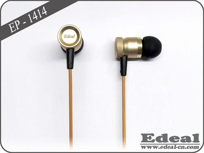 Mobile metal earphone with microphone