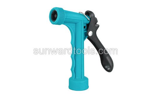 Mid-size polymer rear trigger spray gun with threaded front