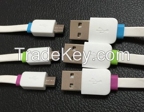 Colorful Noodle Date USB Cables for Mobile Phone