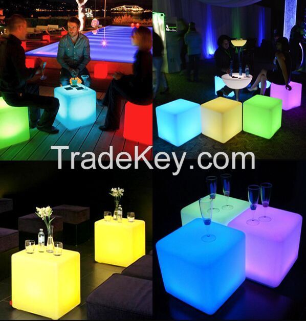 43cm x 43cm x 43cm Led light cube,Rechargeable Waterproof Led Outdoor Light Cube Furniture / Color Change Led Glowing Cubes