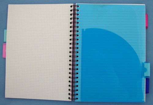 A4 PP spiral notebook with dividers