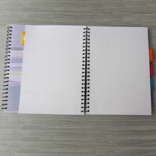 A4 PP spiral notebook with dividers