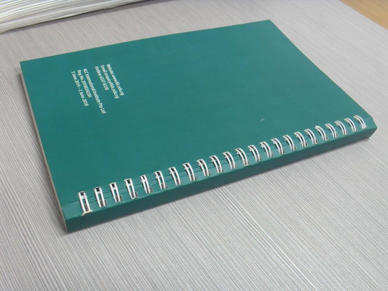 Custom printed soft cover hidden spiral notebook