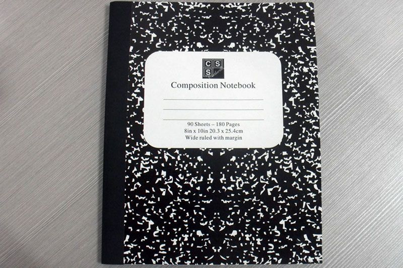 Custom sewn stitching bound softcover composition notebook