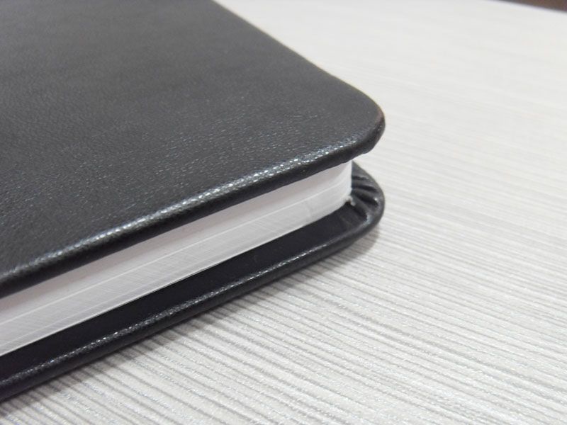 Custom leather feel PU cover notebook with elastic band and pocket
