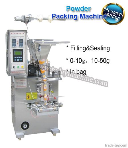 Powder sachet vertical form fill seal machine with auger filler