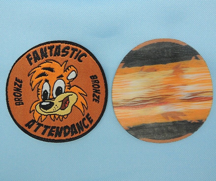 hot melting backing woven badge/patch for garment