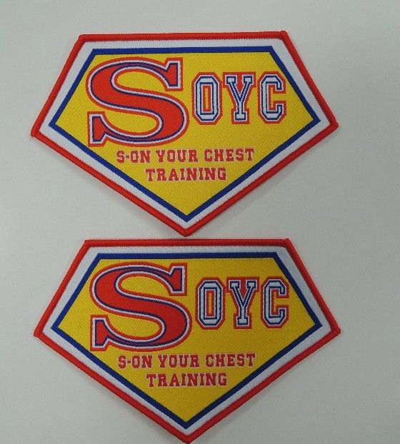 hot melting backing woven badge/patch for garment