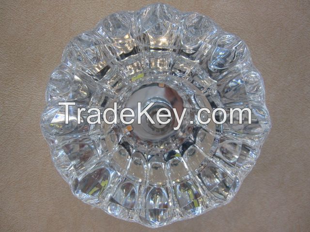 Crystal flat spotlight indoor lighting round ceiling light downlight led MR16 GU5.3 house decoration