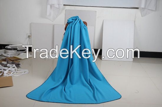 Solid polar fleece blanket