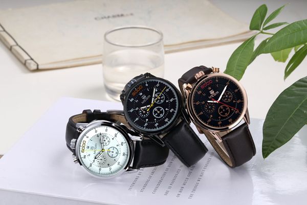 Rose Gold Plating Special Designed Chronograph Men Alloy Watch