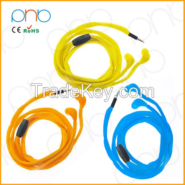 2015 Cute Flat Cable Shoelace Earphone