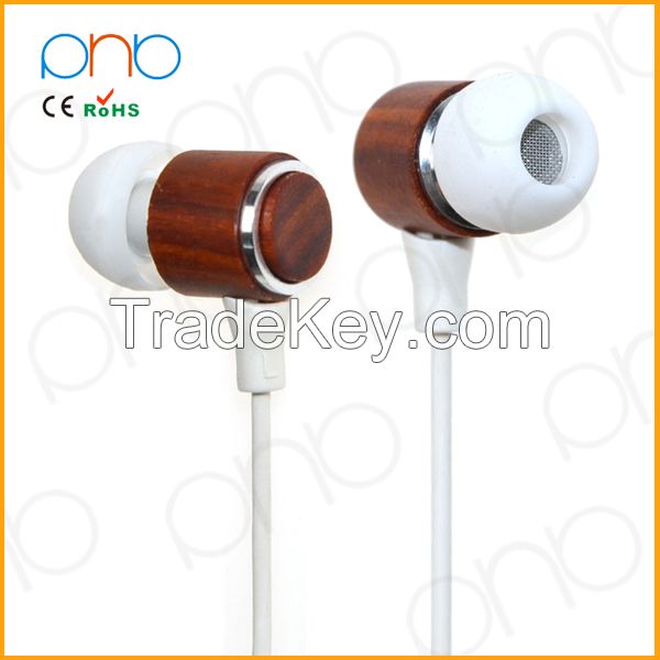 best selling fancy wood earphone