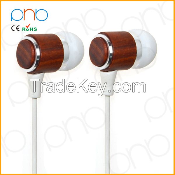 best selling fancy wood earphone