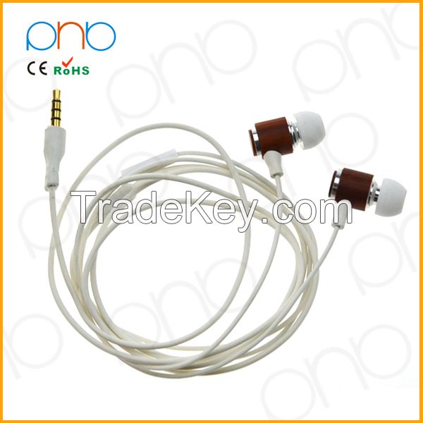 best selling fancy wood earphone