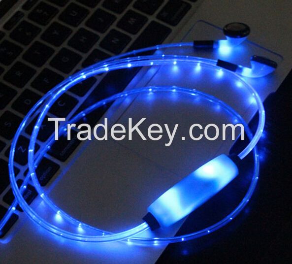 Shenzhen manufacture colorful led earphone