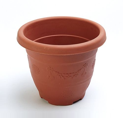 Round Plastic Flower Pots, Terracotta Plastic Plant Pots