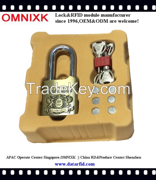 Unique design digital lock brass alarm padlock AL-50