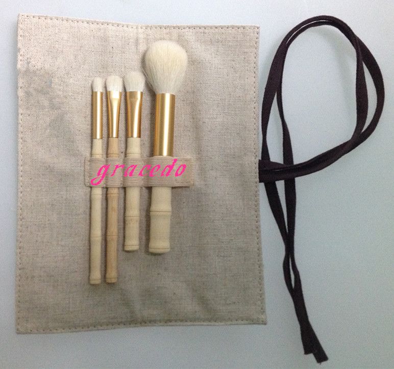 4 pcs makeup brush with bamboo handle(YMS01)