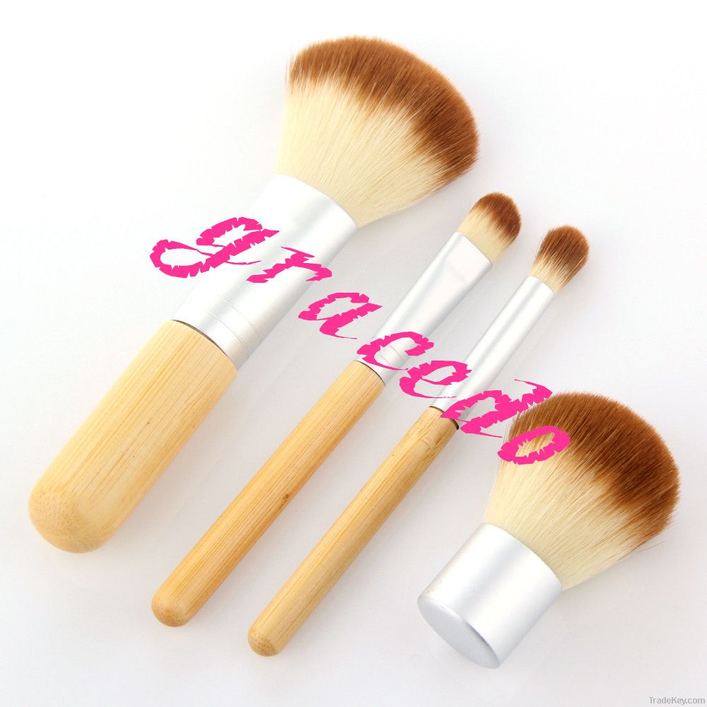 4 pcs makeup brush with bamboo handle(YMS03)