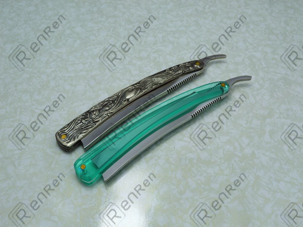 RenRen High Quality Stainless Steel  Straight Razor Barber Shaving Knife Big Sized Razor RR5115