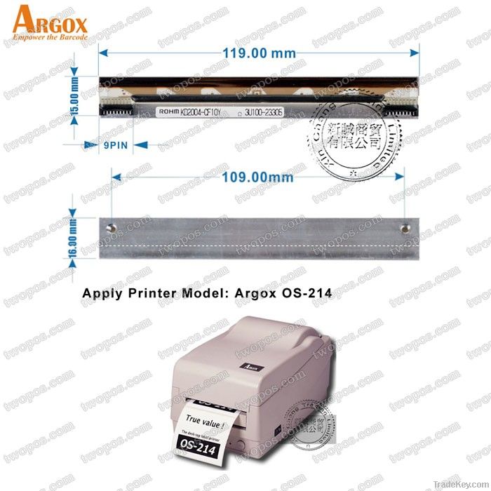 Thermal Print Head for Argox OS-214 OS-214TT