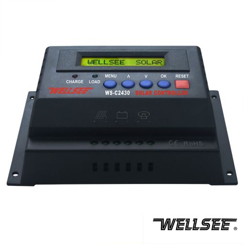 Factory supply WELLSEE WS-C2430 30A 12/24V solar controller with LCD